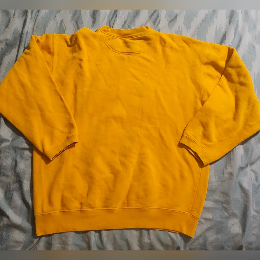 VTG Michigan Wolverines Sweatshirt Men's Size Large Yellow‎ Crewneck Pullover - Picture 8 of 8